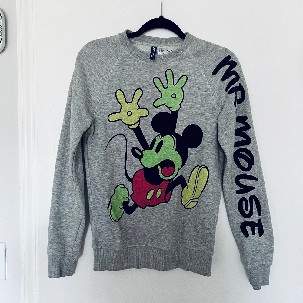 Graphic Rare Neon Mickey Mouse Fashion Sweatshirt